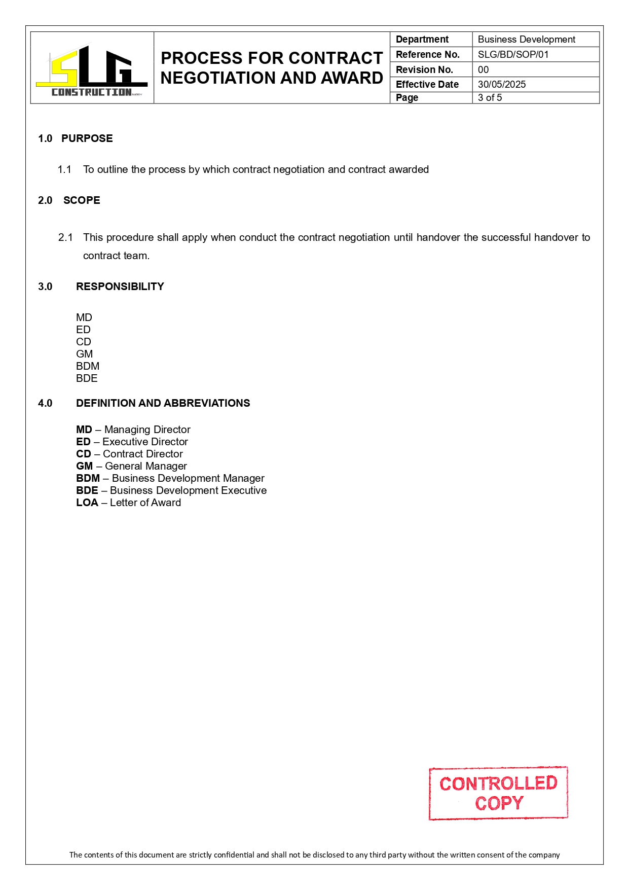 SLG-PRO-SOP Page 3